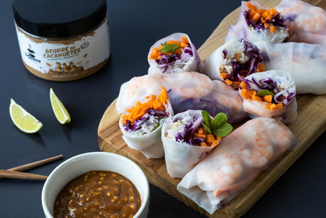 Spring rolls with peanut sauce