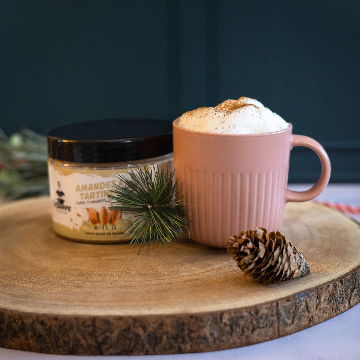 Hot almond protein drink