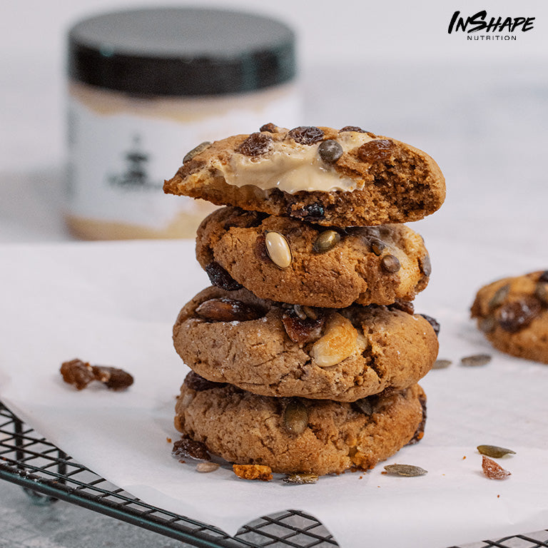 White chocolate protein cookies 