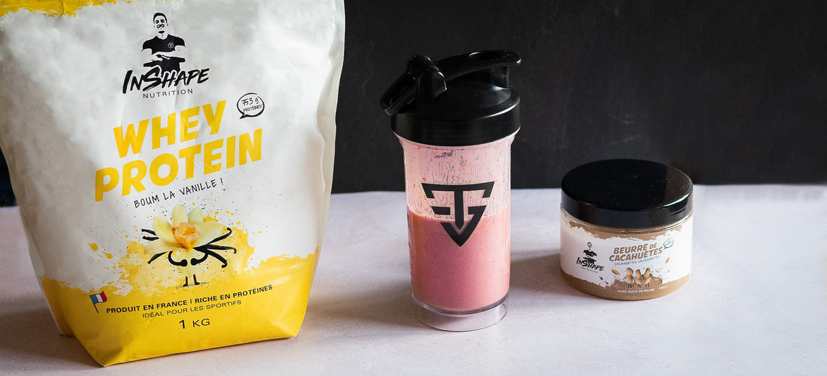 Raspberry Whey Protein Shaker Inshape Nutrition